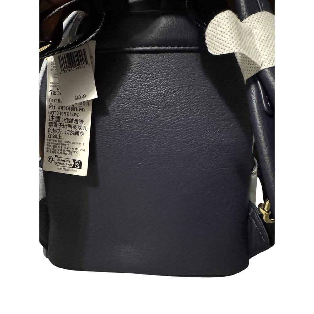 Disney Parks Loungefly Mickey Mouse Fabulous 5 Faces Denim Mini Backpack - NWT - Picture 2 of 5